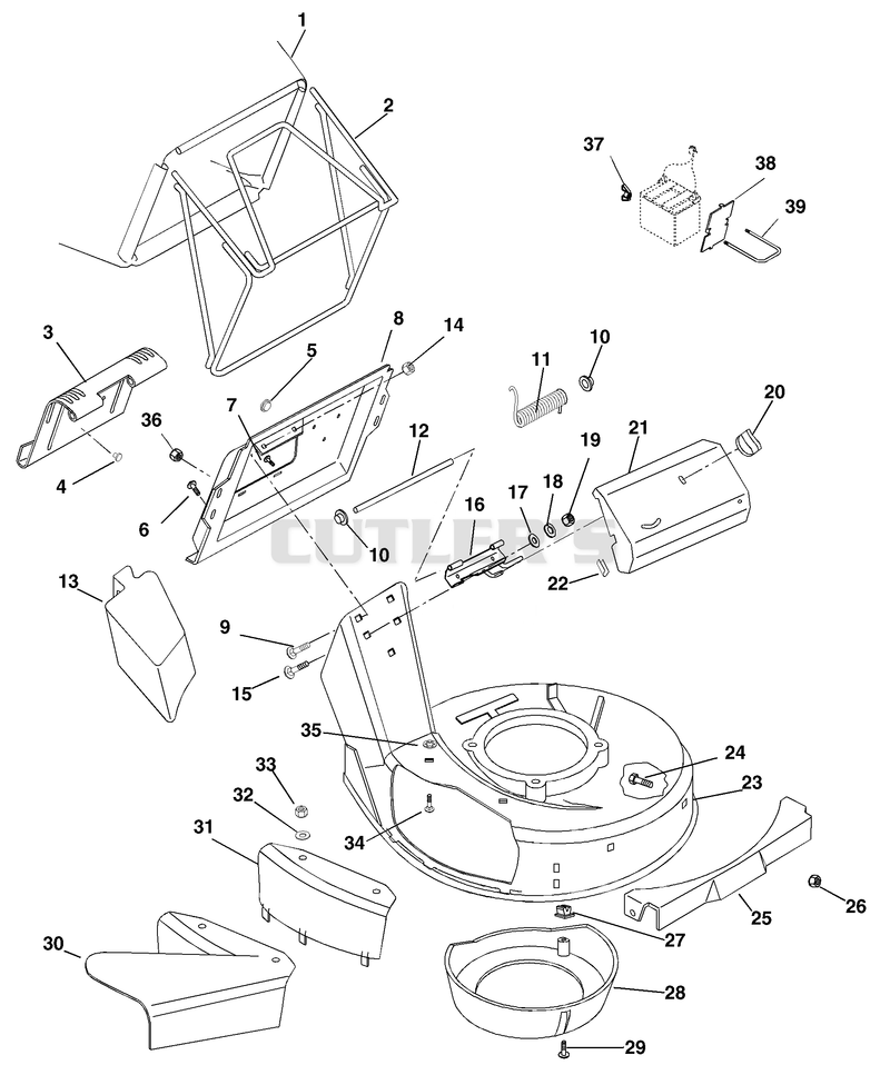 Mower Pan And Bag