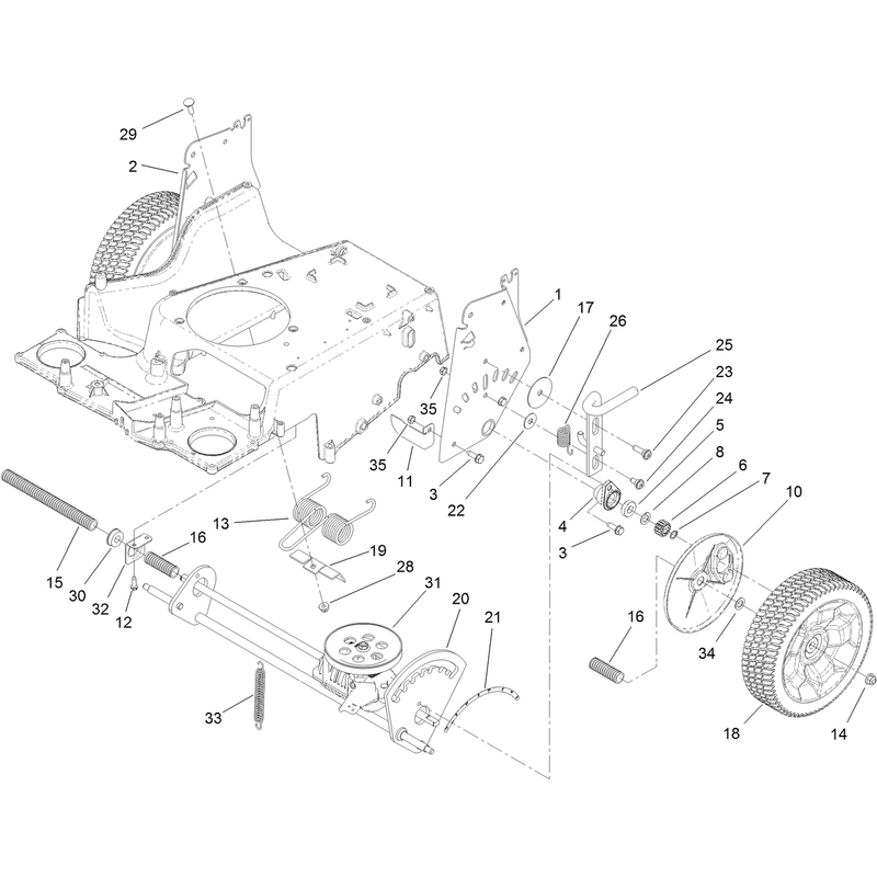 Traction and Height of Cut Assembly