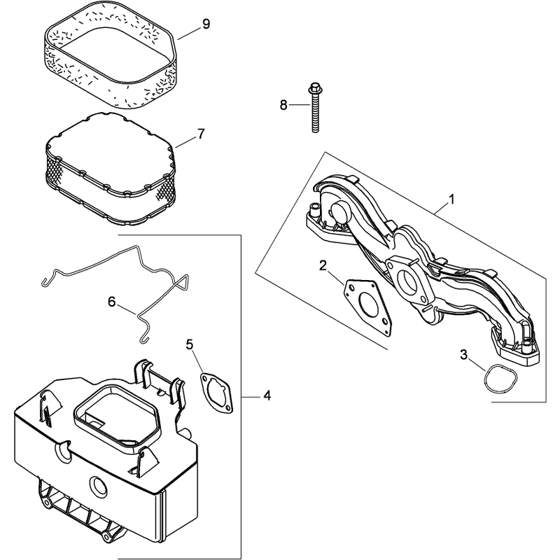 Air Intake and Filtration Assembly  Kohler SV820-0012