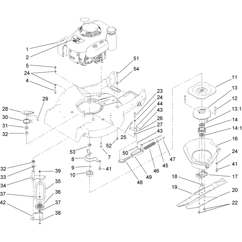 Engine and Blade Assembly