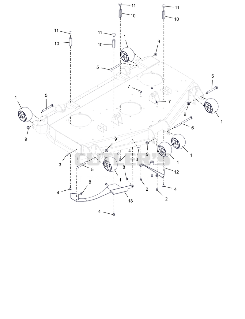 Anti-Scalp Wheels and Baffles - 52" - RD