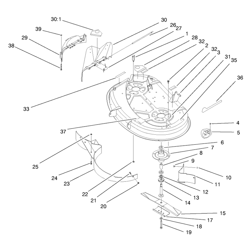 Deck Assembly 38in Cutting Unit