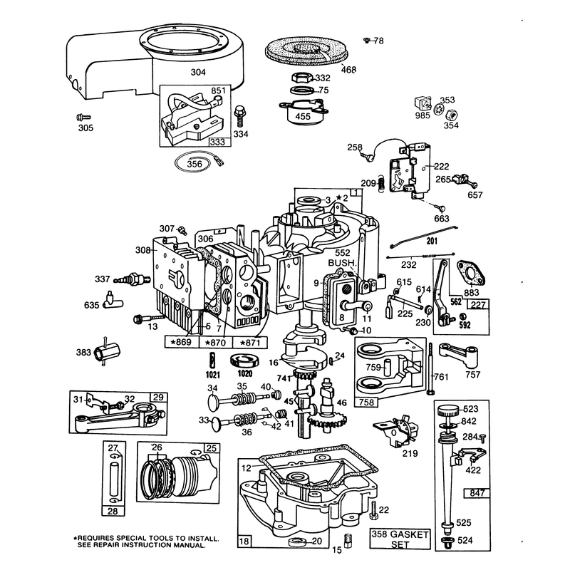 Engine Briggs & Stratton Model 253707-0157-01