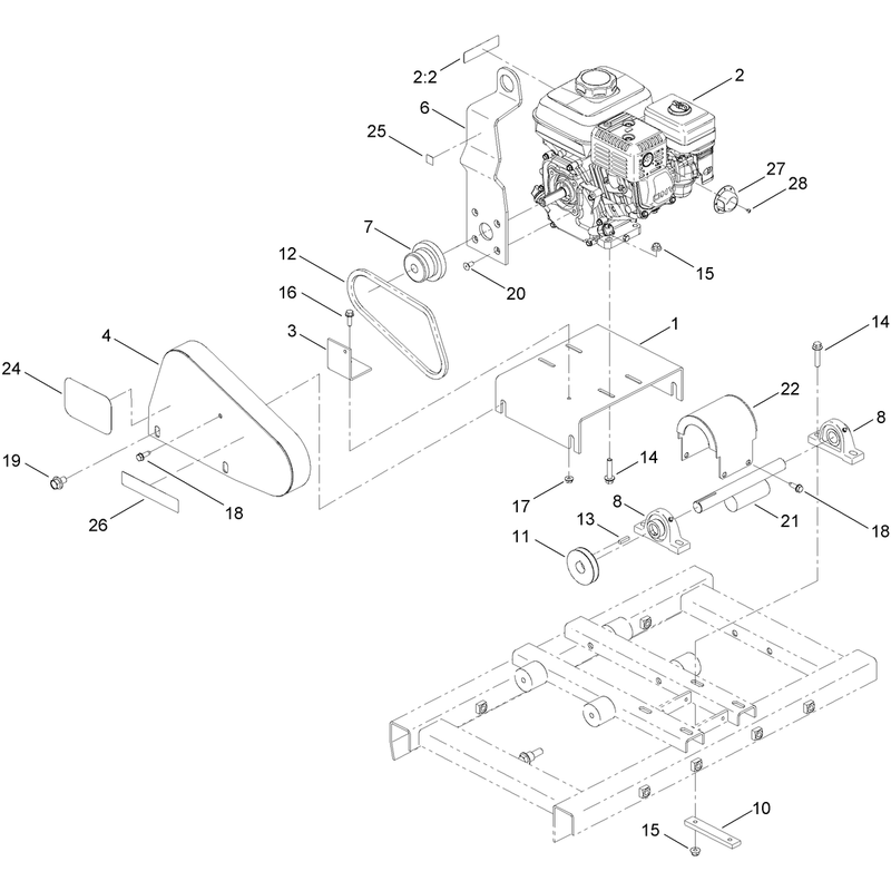 Engine Belt and Eccentric Assembly