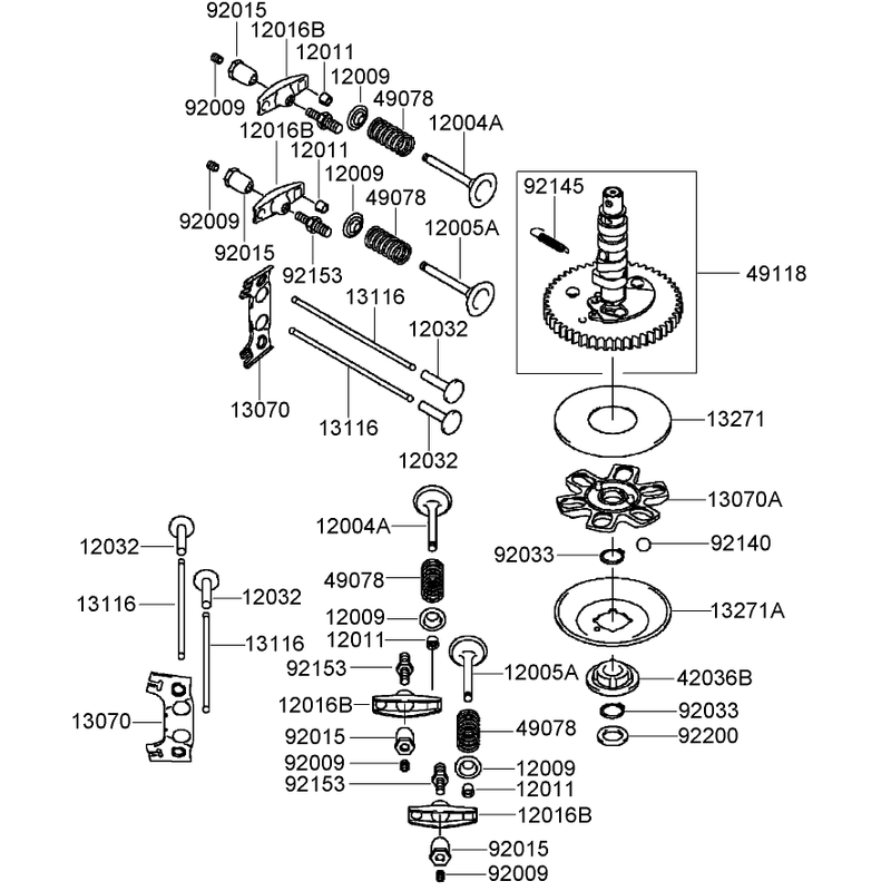 Valve and Camshaft Assembly  Kawasaki FH430V-CS25