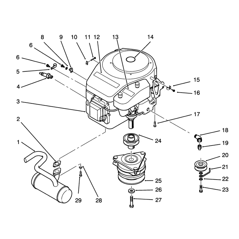 Engine and Clutch Assembly