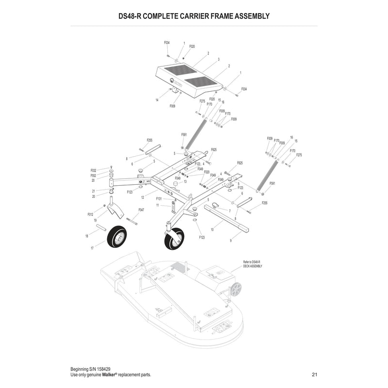 DS48-R COMPLETE CARRIER FRAME ASSEMBLY