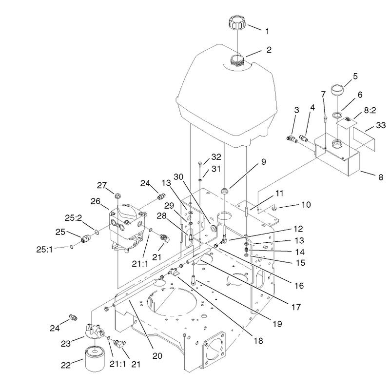 Fuel Tank Hydraulic Tanks Pump and Filter Assembly