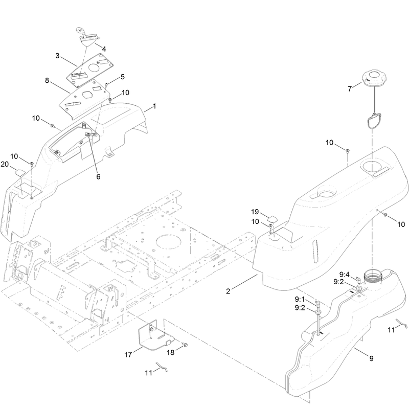 Body Styling and Fuel Tank Assembly
