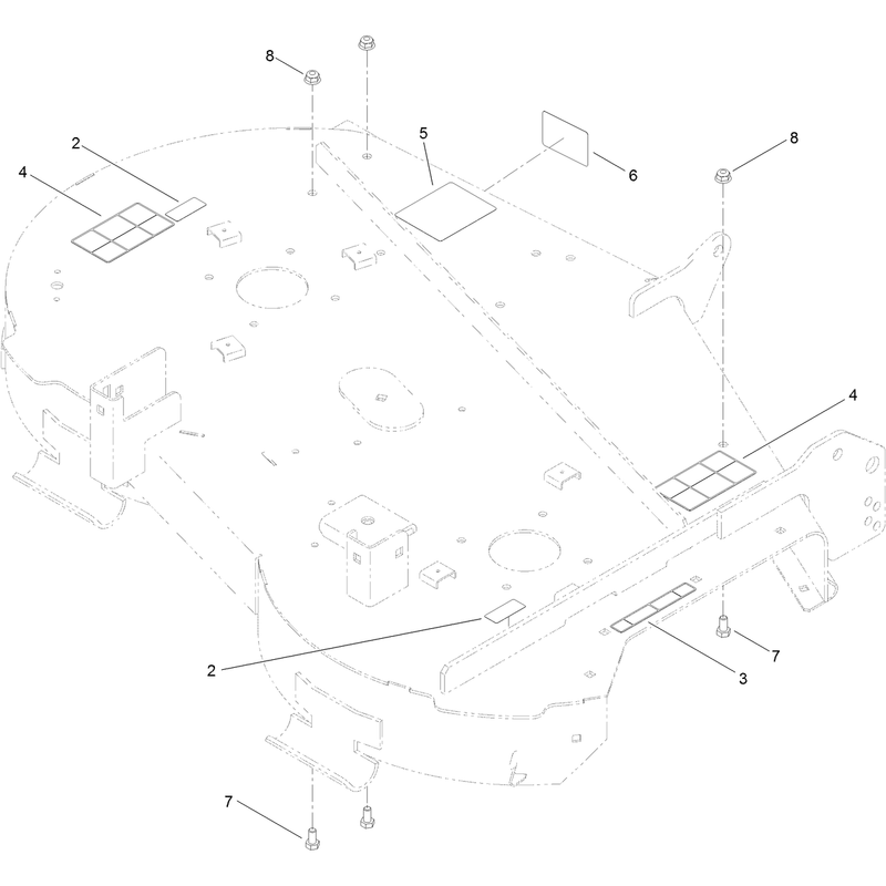 42 Inch Deck and Decal Assembly No. 131-3608