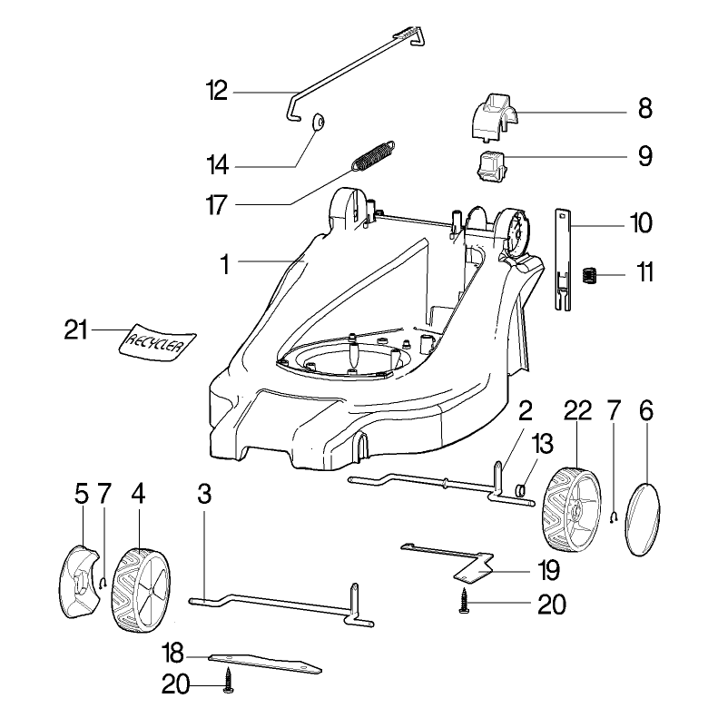 Chassis Parts Model No 21060-21061 and 21062