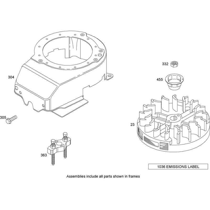 Blower Housing Assembly Briggs and Stratton 12H805-1840-B1