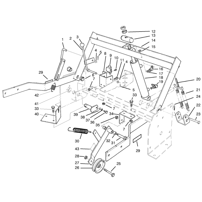 Parking Brake and Lift Frame Assembly