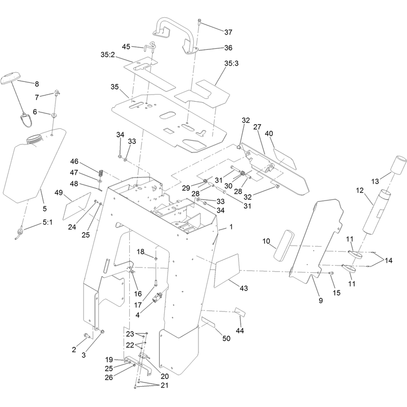 Tower and Fuel Tank Assembly