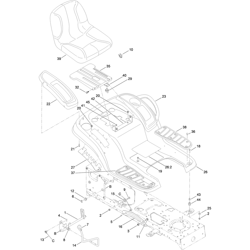 Seat Fender and Deck Lift Assembly