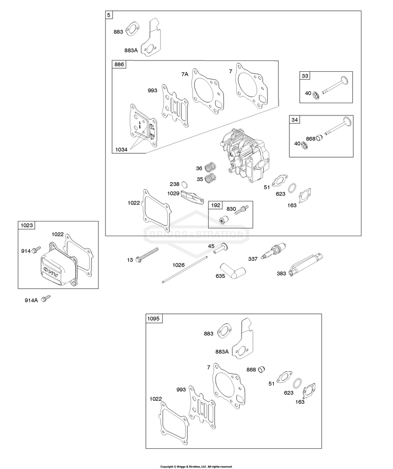 Cylinder Head, Gasket Set-Valve, Valves