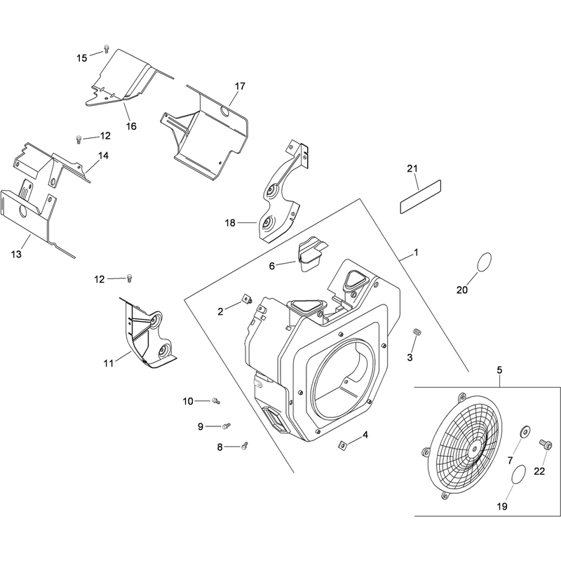 Blower Housing Assembly Kohler CH23S-76549