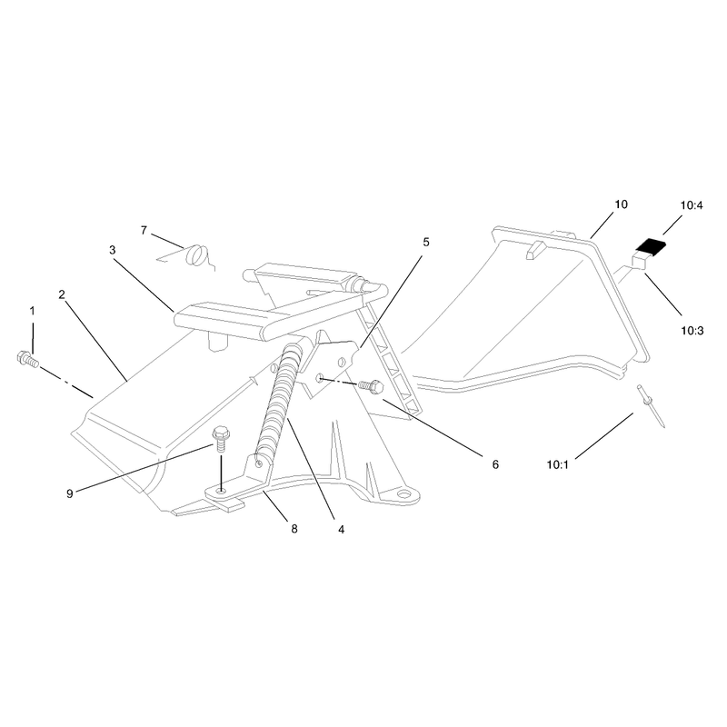 Rear Bag Discharge Chute Assembly