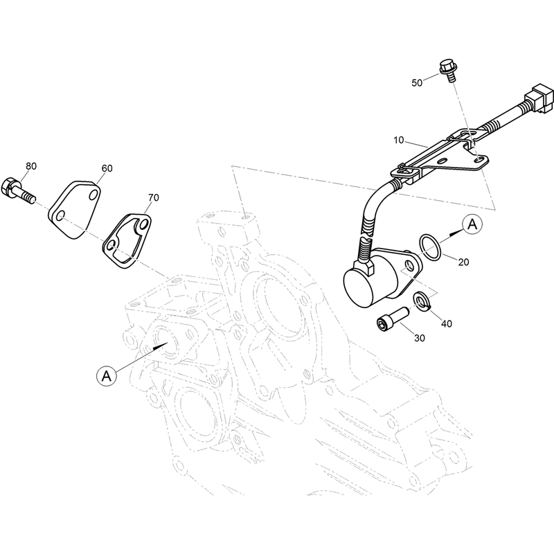 Stop Solenoid and Fuel Pump Cover Assembly