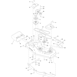 52 Inch Deck Assembly