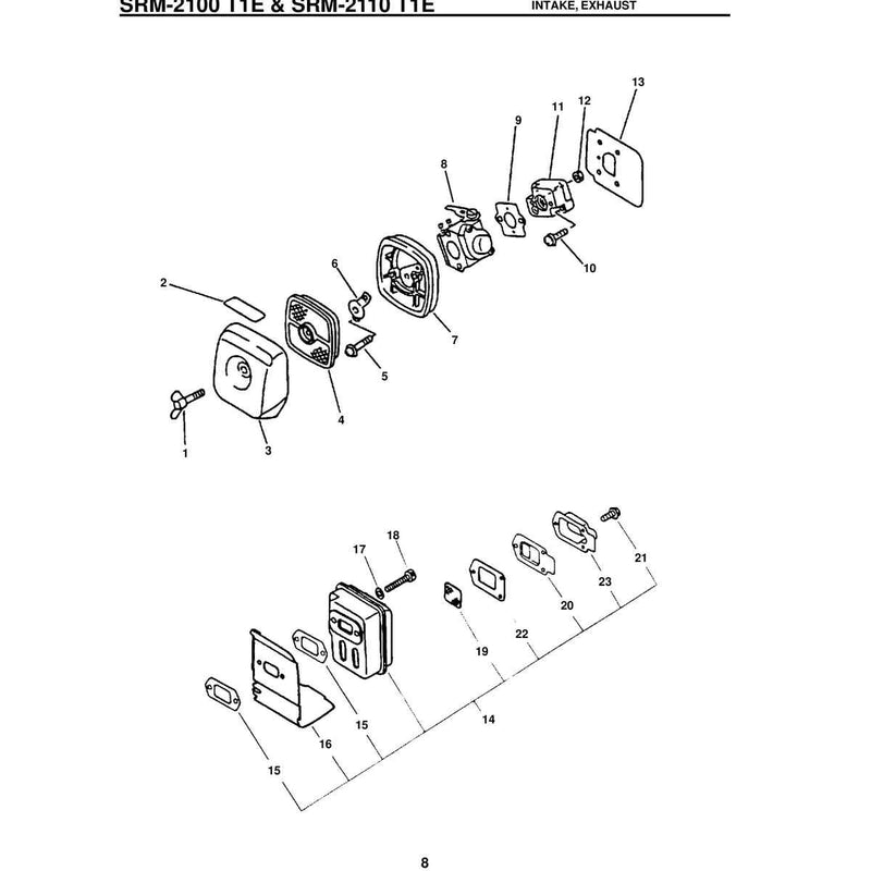 T1E & Srm-2110 T1E Intake, Exhaust