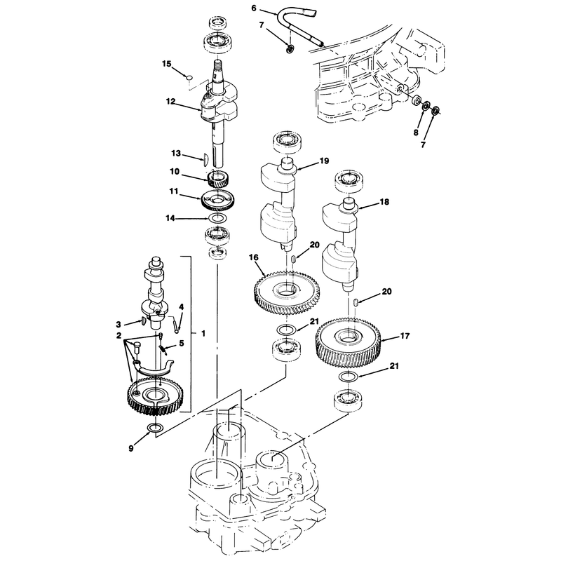 12hp Engine Crankshaft & Camshaft Assembly