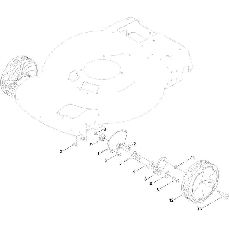 Front Wheel and Height of Cut Assembly