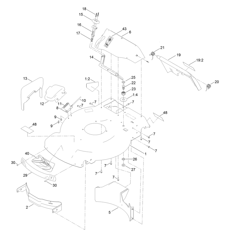 Deck Side Chute and Rear Door Assembly