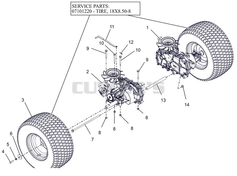 Rear Tires And Transaxles