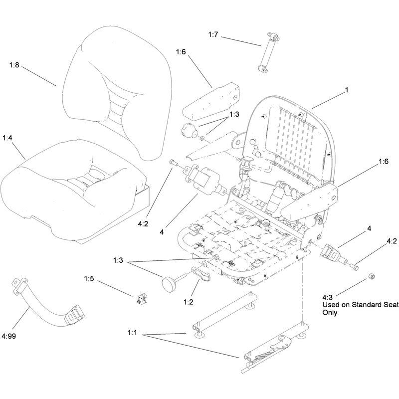 Deluxe Seat Assembly No 110-0838