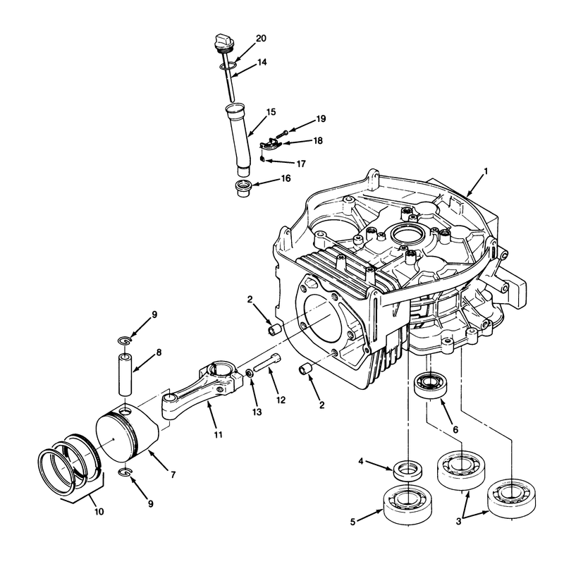 14hp Engine Cylinder Block Assembly