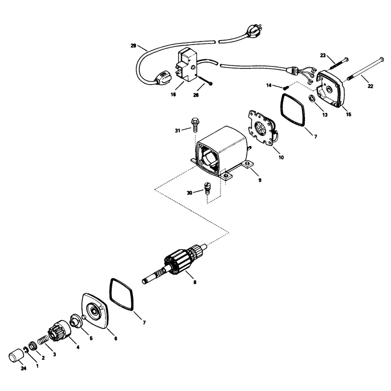 Electric Starter Motor Kit No. 37-4810 (optional)