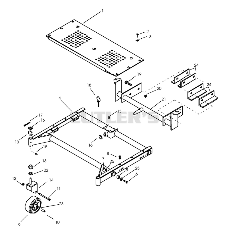 50" MOWER FRAME 1