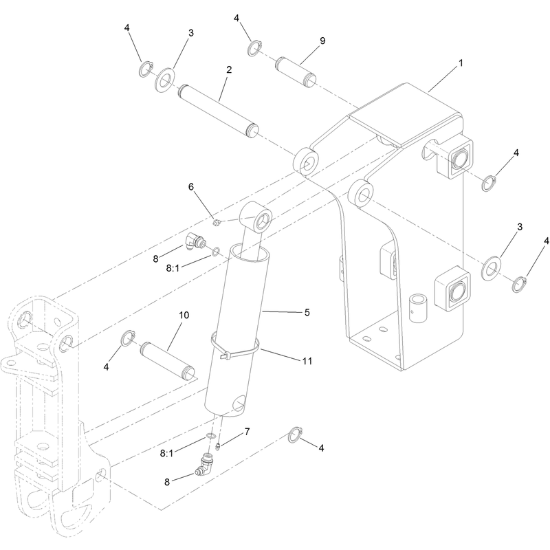 Plow Frame and Plow Cylinder Assembly
