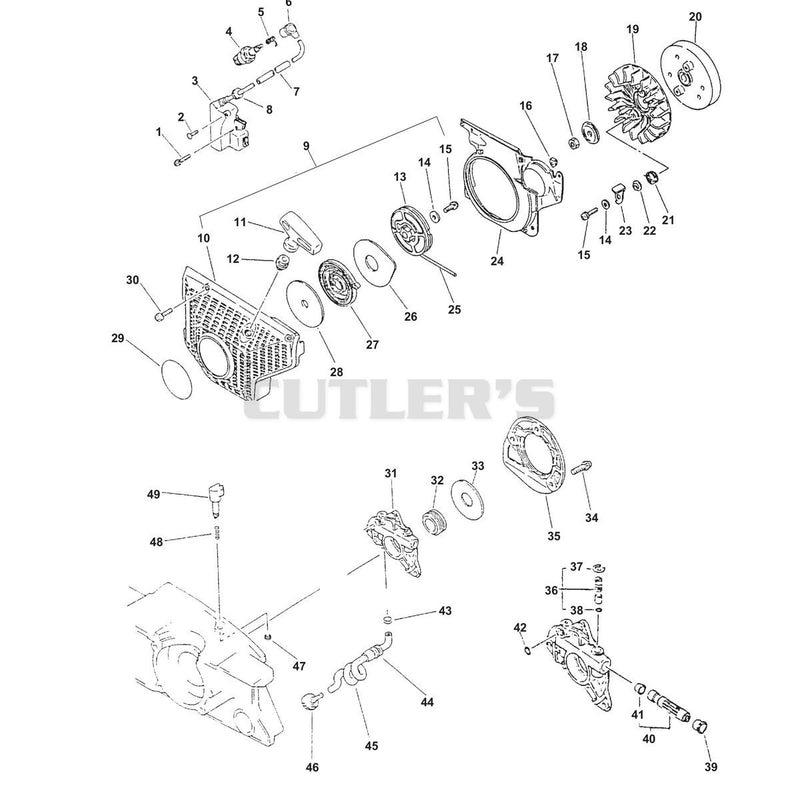 IGNITION, STARTER, AUTO OILER
