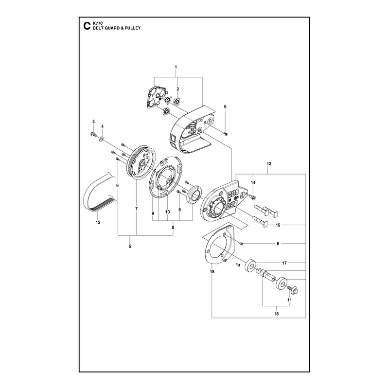 BELT GUARD AND PULLEY