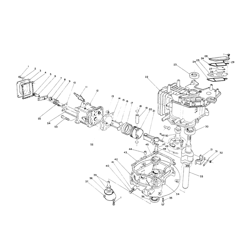 Crankcase Assembly (continued) (engine No. Vmk9)