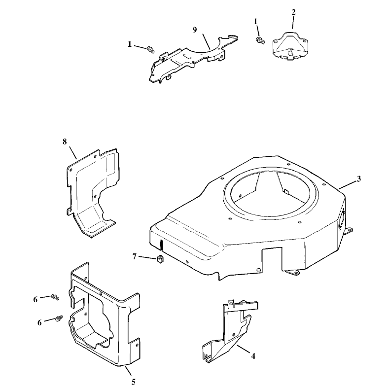 Blower Housing and Baffles Assembly Kohler Model Cv15t-41604
