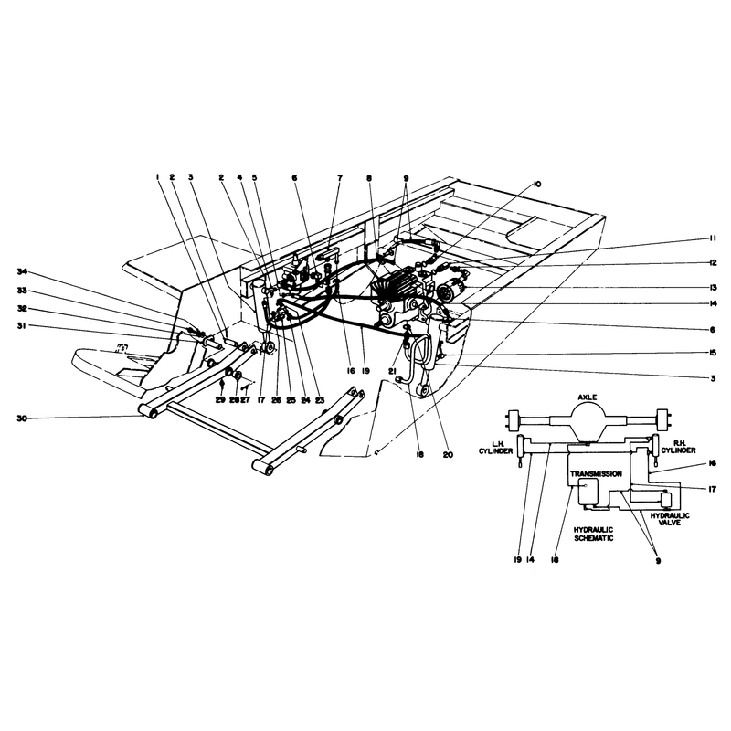 Hydraulic Valve and Lift Arm and Cylinders