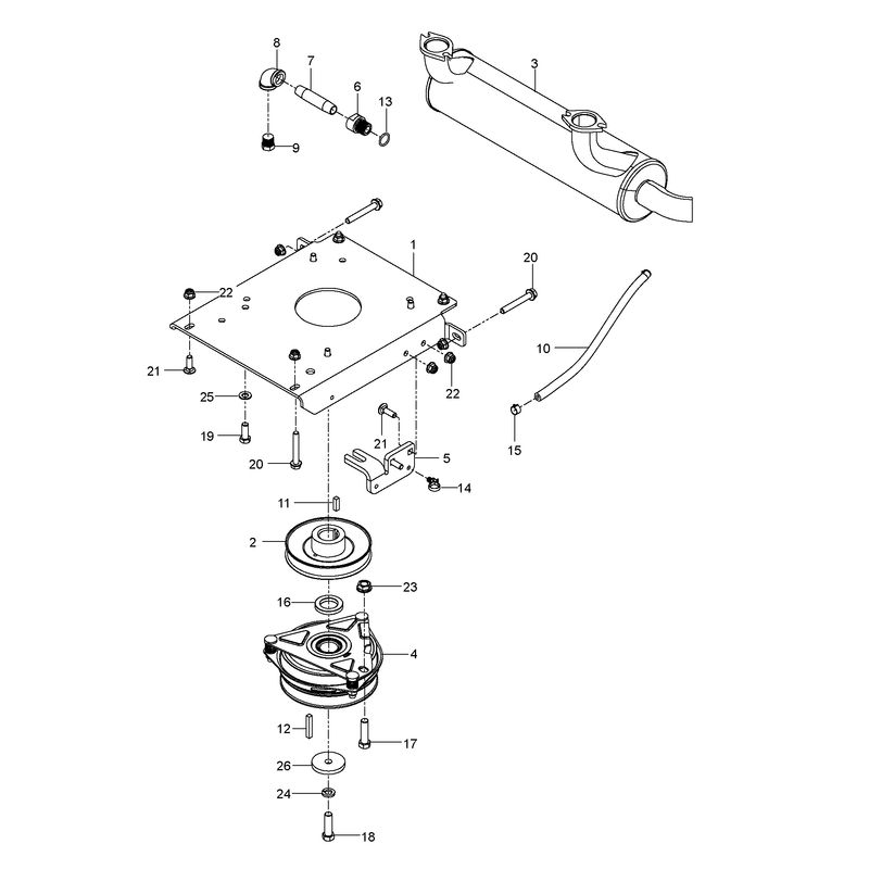 ENGINE MOUNTING, GUARDS & MUFFLER