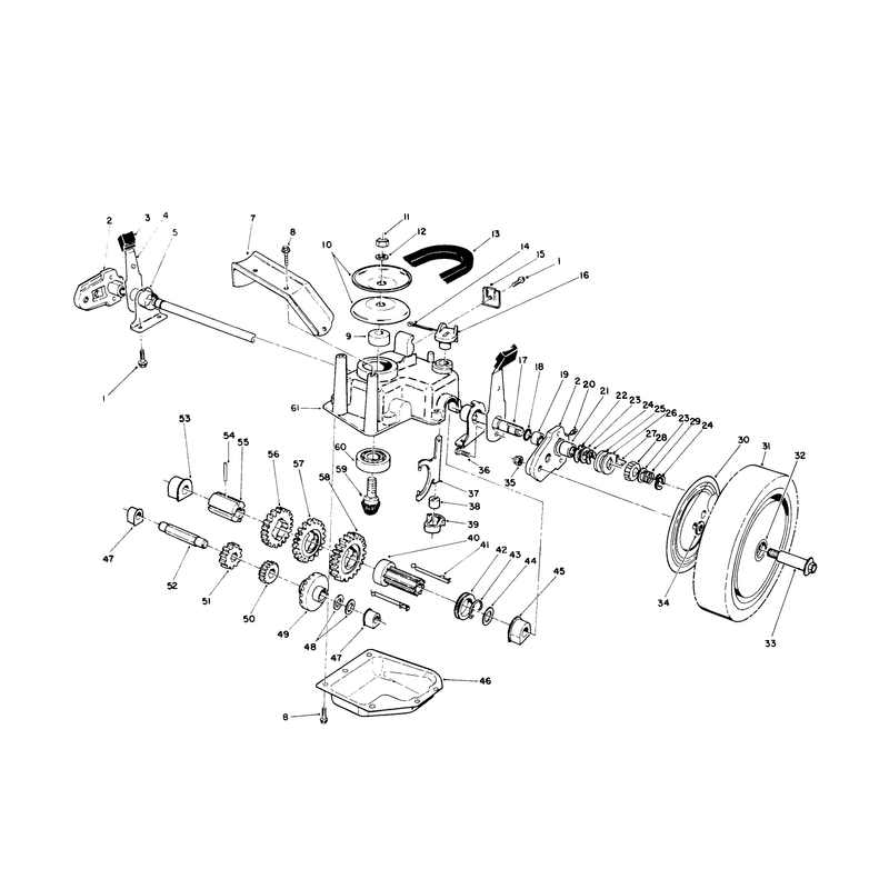 Gear Case Assembly (continued) (for Model 26620b-0900101 Thru 0900861, Model 26620bg-09000101 Thru 090121)