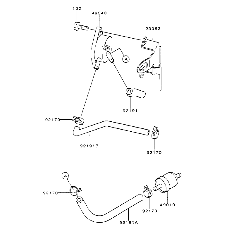 Fuel TankFuel Valve Assembly Kawasaki FH500V-AS29