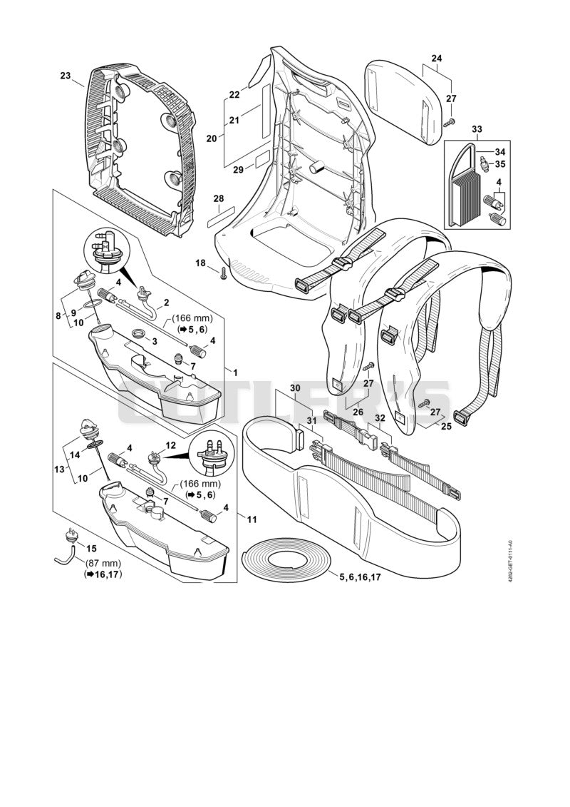 Fuel tank, Backplate