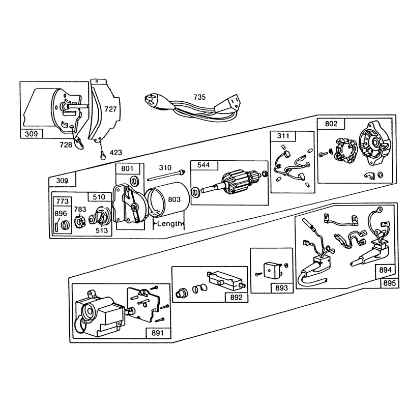 120v Electric Starter Motor No. 396506 (optional)