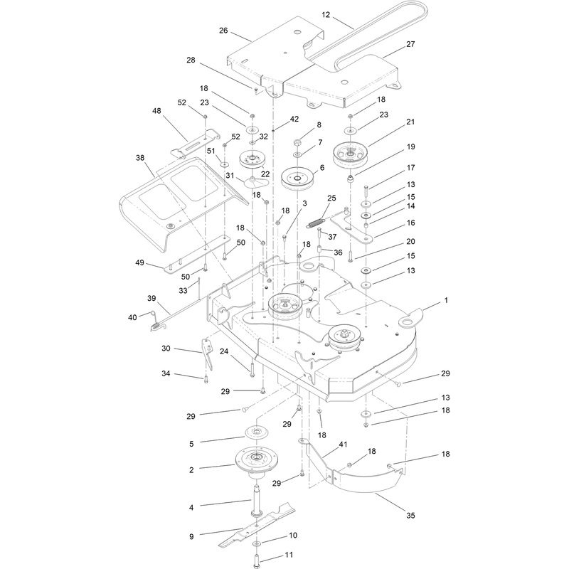 36 Inch Deck Assembly