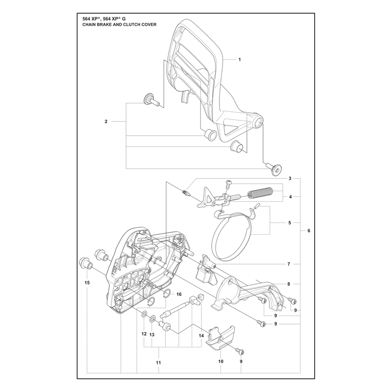 CHAIN BRAKE AND CLUTCH COVER
