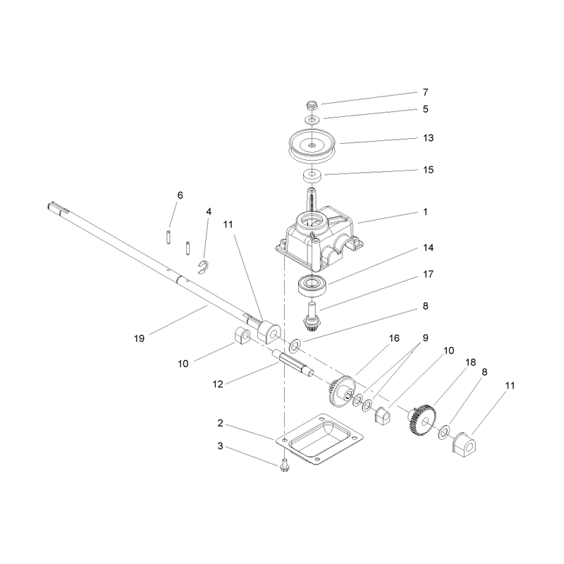 Gear Case Assembly No 104-7593