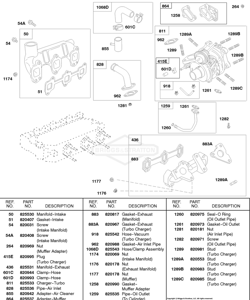 Turbo Charger, Intake Manifold, Exhaust Manifold