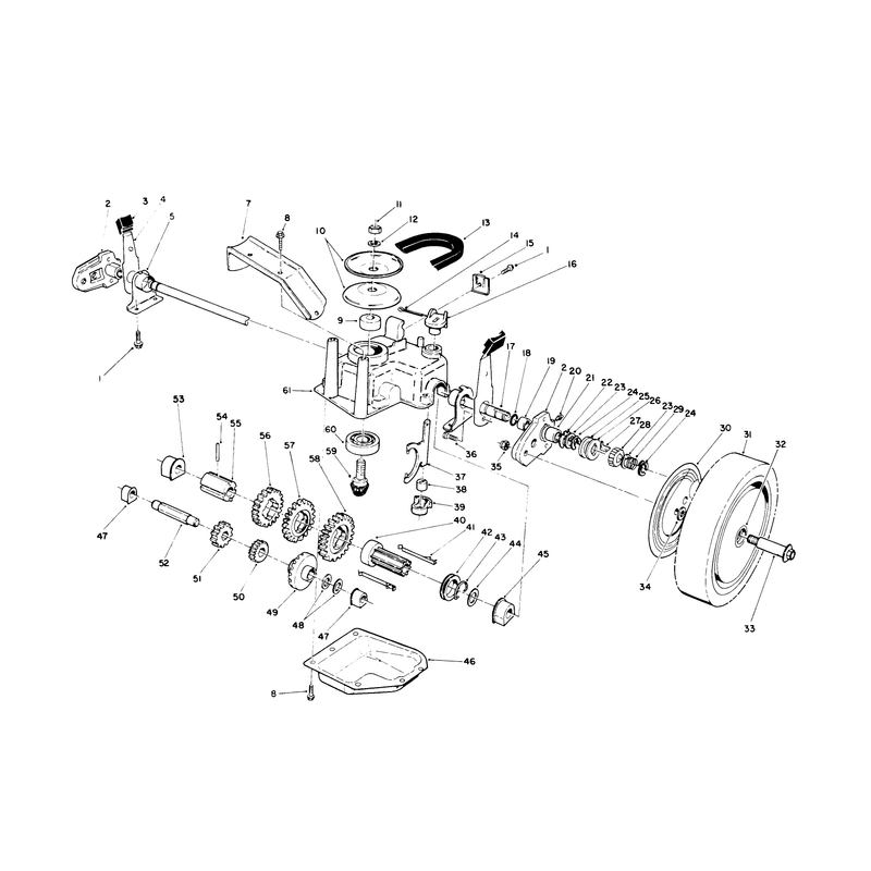 Gear Case Assembly (continued) (for Model 26625b-0900101 Thru 0900821)