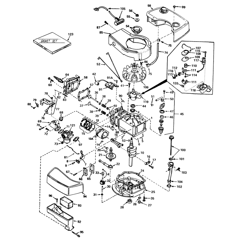 Engine Tecumseh Model No Tnt 100-10073c